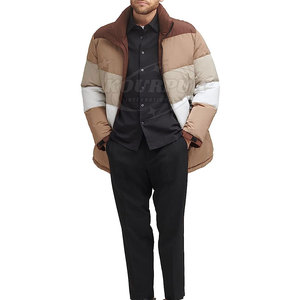 Custom Style <b>Men's</b> Puffer <b>Jackets</b> Stand Collar High Quality Winter Breathable Quick Dry Nylon/Polyester <b>Long</b> Sleeves Zipper - Product Image 3