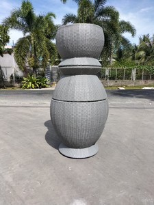 Conjunto de Muebles de Jardín PRCF-128 de Mimbre Sintético para Cafetería o Terraza - Product Image 6