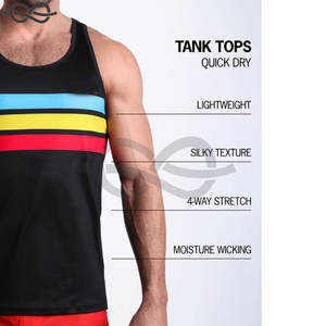 Hombres Cool Dry Athletic Workout Camisetas sin mangas Casual Culturismo Fitness Training Tee Gym Muscle Tank Tops - Product Image 5