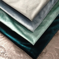 Rideau en tissu d'ameublement écologique ignifuge respirant en velours doux en polyester 100% tricoté Ity, occultant et lourd