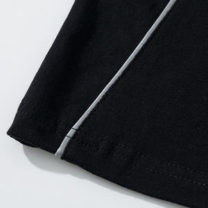 T-shirt oversize imprimé avec logo personnalisé T-shirt décontracté à manches courtes en jersey 100% coton avec épaules tombantes T-shirt à col rond pour hommes - Product Image 5