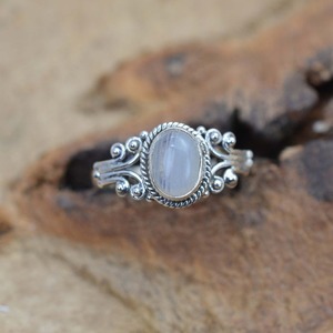925 Sterling Silver Moonstone Gemstone Ring Jewelry Handmade Silver Boho Style Ring Jewelry For Women Wedding Gift For <b>Wife</b> - Product Image 3