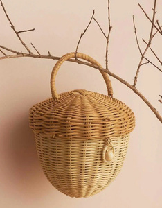 Cesta de ratán en forma de castaño para bebés, cesta de picnic para comida y juguetes para niñas con ASA. Precio al por mayor en Vietnam - Product Image 2