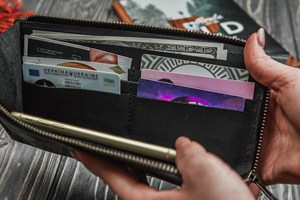 "Portefeuille vintage en cuir véritable pour femmes-Long Fashion Purse Clutch Bag LWW-0075" - Product Image 4