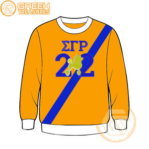 Sigma เสื้อสเวตเชิ้ตผ้าฟลีซผ้าฝ้ายคอตตอนลายแกมม่า Rho ปักแบบสวมหัวเสื้อแจ็คเก็ตสตรีสไตล์กรีกตามสั่ง - Product Image 6