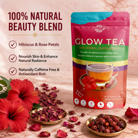 Thé de beauté éclatant à la rose, à base de plantes, marque privée OEM/ODM, thé éclaircissant pour la peau