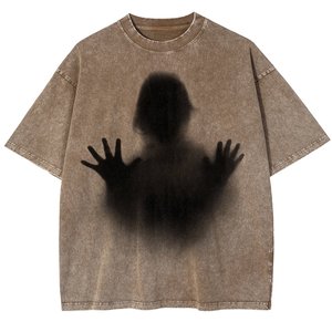 Camisa de algodón de marca personalizada de microfibra Ropa de peso pesado Hombres Serigrafía Lavado ácido para camisetas gráficas de lujo para hombres - Product Image 2
