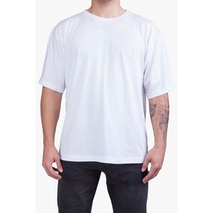 Camiseta de punto unisex oversize informal básica 240g-300g, cuello redondo, ajuste holgado, manga corta, estilo urbano, transpirable, bordada, para fitness - Product Image 4