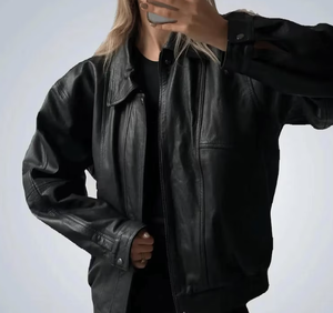 แจ็กเก็ตหนังสำหรับผู้หญิงแจ็กเก็ตหนังสำหรับเสื้อผ้าแฟชั่นออกแบบโลโก้ได้ตามต้องการ - Product Image 5