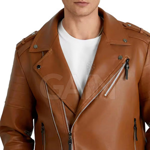 Veste en cuir d'hiver pour homme de haute qualité, meilleures ventes, design optimal, durable, coupe-vent, à capuche avec logo frontal - Product Image 6