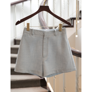 Tissu de luxe pour filles pantalon court formel bleu glace Enzo Vietnam OEM étiquette personnalisée vente en gros de haute qualité vêtements de style bureau - Product Image 4