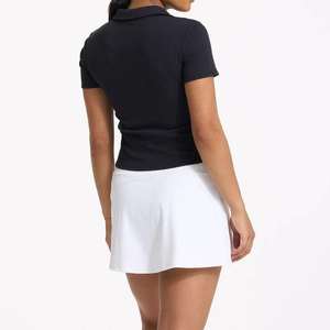 Polo de algodón y poliéster de alta calidad con logotipo personalizado para mujer - Product Image 1