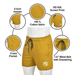 Pantalones cortos de gimnasio para hombre recién llegados con cintura media de secado rápido, diseño sólido informal, logotipo personalizado, precio bajo - Product Image 6