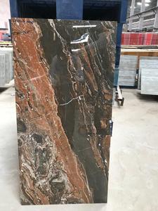 Azulejos con Patrones Artísticos en Oferta, Azulejos de Porcelana Impresos Digitalmente en Dorado y Marrón, Grosor de 9 mm, 600x600 600x1200, para Hoteles - Product Image 6