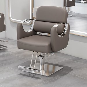 Contemporary <b>Black</b> Faux <b>Leather</b> Reclining Barber <b>Chair</b> Gold Frame Height Adjustable Hydraulic Adjustable Footrest Barber Shop - Product Image 5