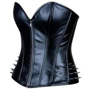 Corset pour femmes, haut sexy, shapewear, corset en cuir moderne pour grandes tailles, respirant, veste - Product Image 2
