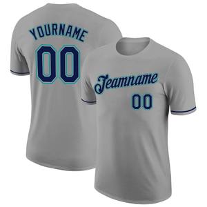 Vente en gros Chemises directes Engro Sportswear industry T-shirt de performance gris marine personnalisé - Product Image 1