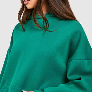 Wholesale 100% Cotton <b>Fleece</b> <b>Women's</b> Oversized Long Pullover Tracksuit Custom Logo Casual Solid <b>Pattern</b> Winter Season Suitable - Product Image 5