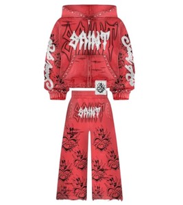 Conjunto de sudadera con capucha y pantalones de chándal unisex, chándal holgado liso para hombre, cortavientos de gran tamaño, fabricante de chándales personalizados - Product Image 1