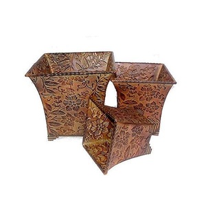 Maceta de metal Vintage de la mejor calidad con aspecto envejecido auténtico para ajustes de decoración atemporales, forma y tamaño personalizados al mejor precio - Product Image 6