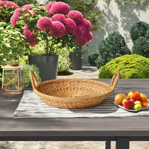 Tienphong Plateau conique rond décoratif en rotin fait à la main avec poignées en naturel pour pain Fruits légumes multifonctionnel - Product Image 5