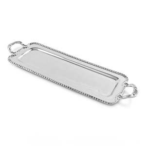 ถาดเสิร์ฟโลหะทนทาน งานฝีมือทันสมัย พร้อมหูจับ สำหรับโรงแรม งานแต่งงาน งานเลี้ยง และบ้านสวยหรู - สแตนเลสสตีล ปรับแต่งได้ - Product Image 6