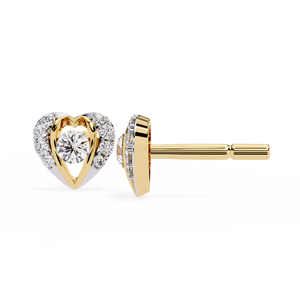Boucles d'oreilles en or 18 carats brillantes avec diamant de laboratoire, boucles d'oreilles de qualité supérieure - Product Image 6