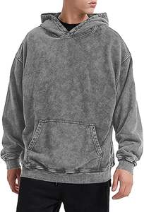 Sudadera con capucha para hombre de alta calidad estilo lavado ácido aspecto Vintage ropa de calle de moda para invierno 100% algodón para diario Casual Chill Vibe - Product Image 4