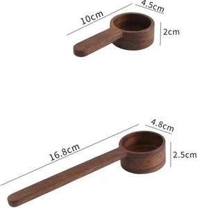 Acacia Wood Kitchen Measuring Spoon <b>Set</b> 2 Pcs Scoop Spice Measure Tools for Tea Coffee Sugar <b>pot</b> - Product Image 4