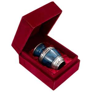 Mini urnas de cremación de recuerdo de mármol azul clásico para cenizas humanas - Product Image 4