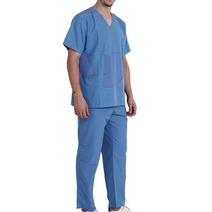 ชุดสครับผ้าฝ้ายเนื้อเนียนสำหรับใช้ในโรงพยาบาล น้ำหนักเบาและเป็นมิตรกับสิ่งแวดล้อม ออกแบบมาเพื่อความสบายในการเคลื่อนไหว ผ้าที่สวมใส่สบาย - Product Image 5