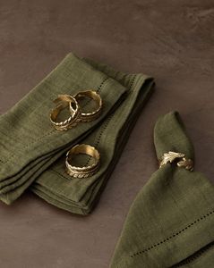 Exquisite carved metal napkin <b>ring</b> <b>holder</b> for anniversary dinner events restaurants and luxurious party setups - Product Image 5