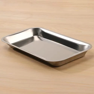 ถาดสแตนเลสเครื่องมือแบบแมนนวลเกรดพรีเมี่ยมสำหรับการผ่าตัดตกแต่งโรงพยาบาลและคลินิก - Product Image 6