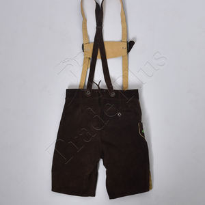 Short Lederhosen bavarois Oktoberfest personnalisé de haute qualité pour hommes Motif solide Cuir brodé Textiles en gros Cuir - Product Image 2