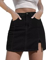 OEM personalizado mujeres corto de alta calidad 100% pantalones vaqueros de algodón corto con bolsillos mini falda skorts cintura alta corto