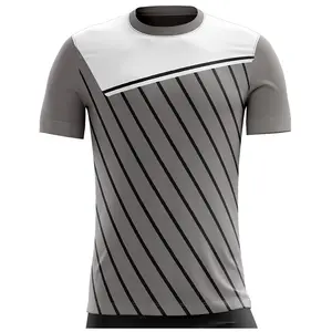 Jersey de fútbol profesional para adultos Color gris Secado rápido Nombre del jugador personalizado Impreso Jersey deportivo - Product Image 1