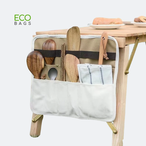 Canvas Apron <b>Kit</b> Simple Style Reusable <b>Cooking</b> Utensil Storage Organizer Daily Use - Product Image 3