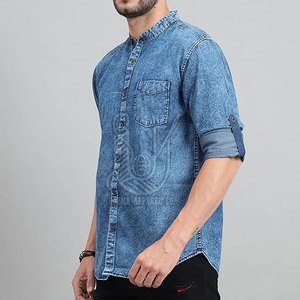 Camisas Vaqueras Casuales para Hombre, 100% Algodón, Transpirables, Logotipo Personalizado, Marca Privada, Alta Calidad - Product Image 3