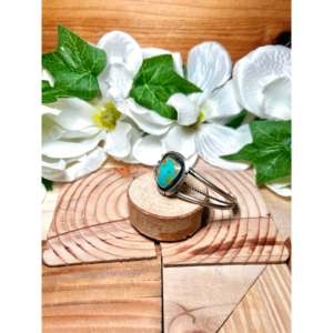 Navajo Handmade <b>Red</b> Skin Turquoise & Sterling Silver Cuff <b>Bracelet</b> Cultural Collectible Jewelry - Product Image 3