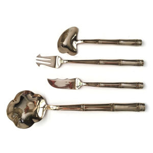 Venta al por mayor de alta resistencia, logotipo personalizado, precio de fábrica, estilo europeo, plata, cuchara pulida antigua, juego de utensilios de cocina para servir - Product Image 5