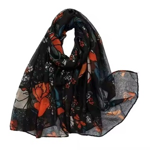 Latest Scarves for <b>Women</b> Lightweight Summer Floral Print Pattern Scarf for <b>Women</b> Dressy Long Thin Scarf <b>Shawl</b> For <b>Women</b> - Product Image 6