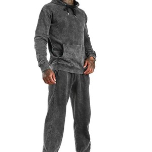 2026 nouveauté coton lavage à l'acide survêtement pour hommes dernier Style pull à capuche décontracté lavage à l'acide survêtement pour taille supplémentaire - Product Image 1