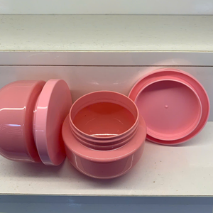 Pots cosmétiques d'après-shampoing crème corporelle exfoliante rose à fond rond PET avec bouchon à vis pour contenant de cosmétiques - Product Image 6