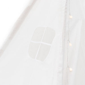 Tipi Montessori Indio ROBINCOOL Blanco, Carpa de Juego Infantil con Luces y Alfombra para Pequeños Exploradores - Product Image 6