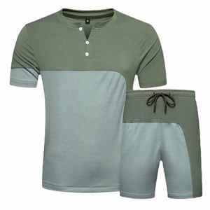 Ensemble de shorts de chemises-ensembles courts pour la mode des hommes portent des t-shirts et des shorts t-shirt avec des ensembles de shorts assortis - Product Image 2
