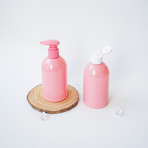 ขวดสีชมพูสำหรับใส่เครื่องสำอางแชมพูครีมนวดผมและผลิตภัณฑ์ดูแลส่วนบุคคลขนาด300มล. ดีไซน์ใหม่ล่าสุด - Product Image 2