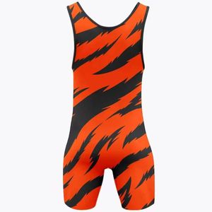Singlet de musculation pour hommes en polyester et élasthanne respirant, sans bretelles, avec motif de tigre en sublimation, vente en gros - Product Image 3