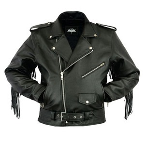 Trendy Men's High Street Style Biker Leather Jacket with Custom Colors & Logo High Quality Leather Product - Product Image 1