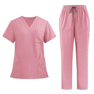 Vente en gros de haute qualité 3XL Scrubs uniformes pour les professionnels de la santé personnel hospitalier Logo personnalisé respirant Spandex médecin - Product Image 2