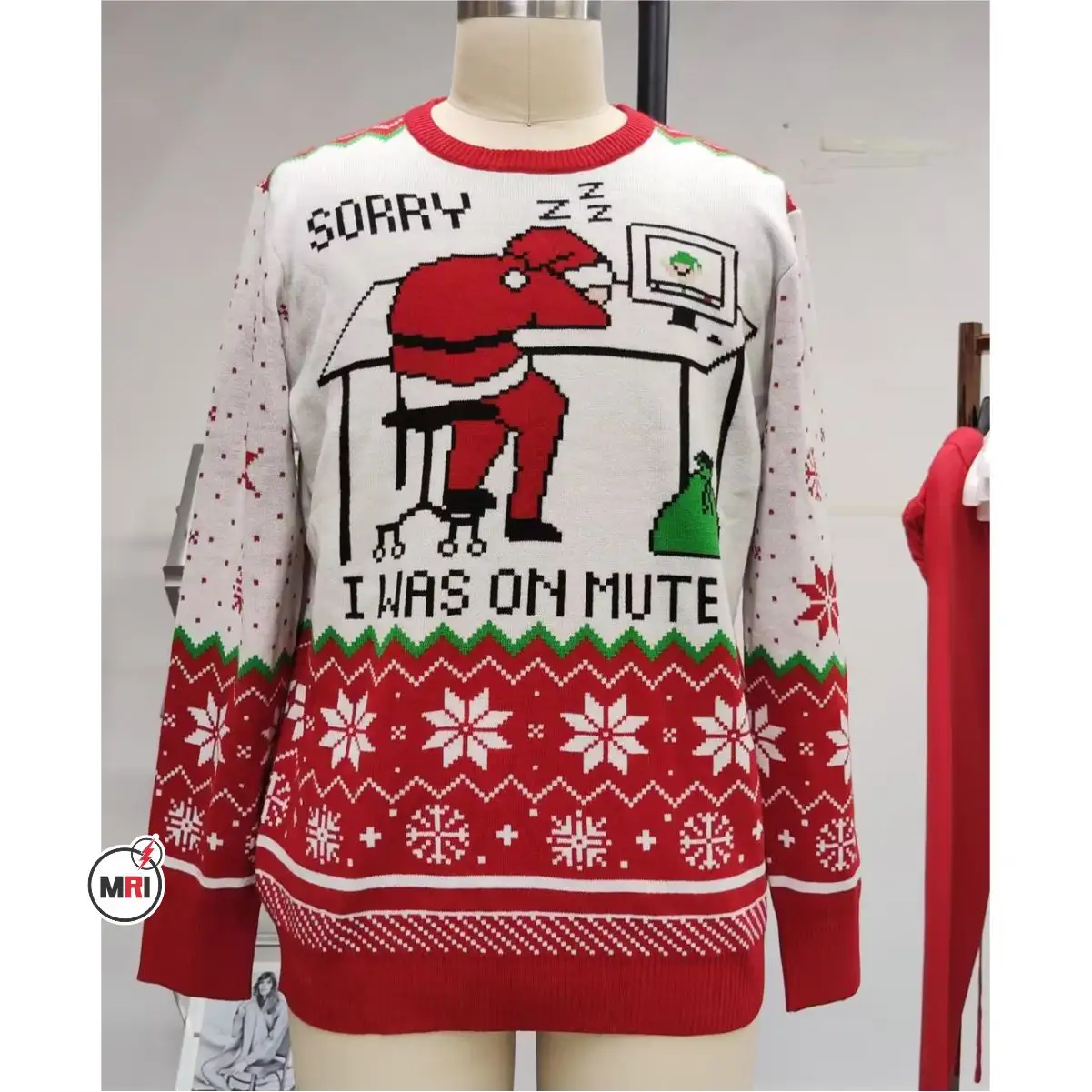 メンズセータークリスマス冬クルーネックニットカスタムセーターメンズジャンパー卸売醜いクリスマスセーター男性用